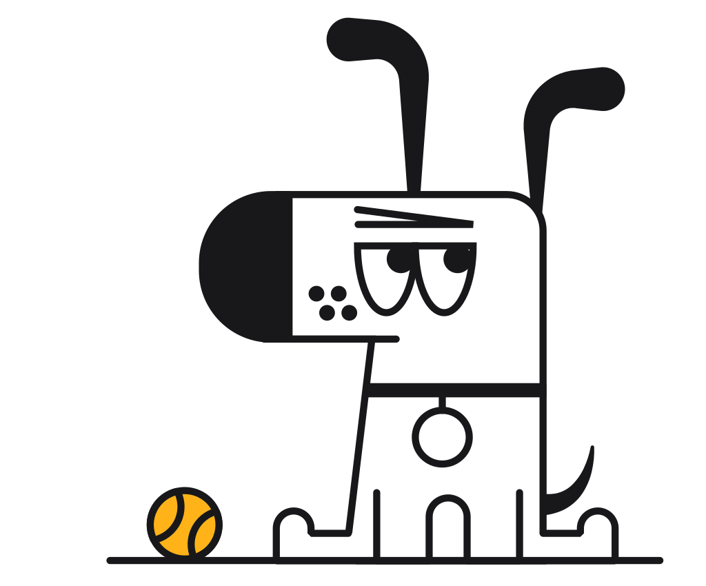 The dog mascot of the internet search tool, Kagi.